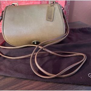 Authentic Vintage Coach pre-creed double-sided Turnlock shoulder bag.